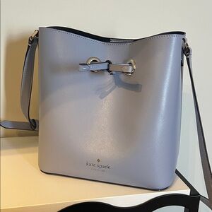 kate spade lavender leather bucket shoulder bag